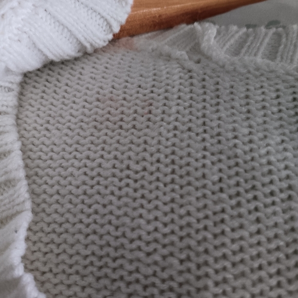 Rue21 White Cable Knit Sweater Vest V-Neck Cropped XL - Picture 5 of 7